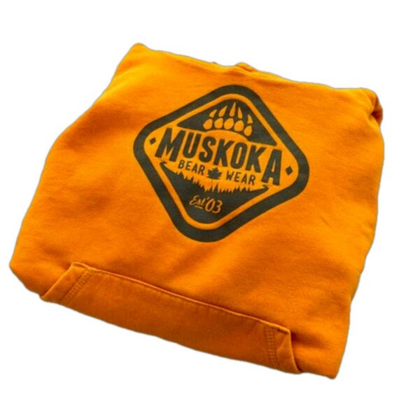 Muskoka Bear Wear Yellow Unisex Youth Large Cozy Comfortable Hoodie - Picture 6 of 10